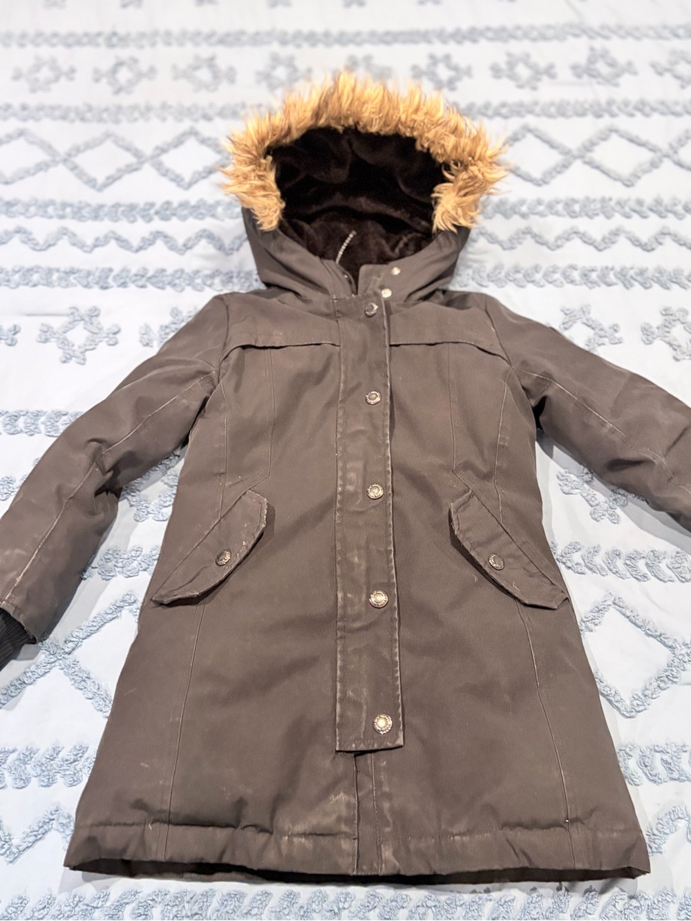 GAP Kids black jacket with bright blue accents